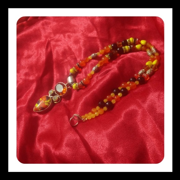 Citrine Topaz Jasper Necklace - Picture 4 of 6